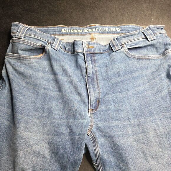 Duluth Trading Co. Mens 44X34 Med Wash Straight Leg Heavy Duty Work Blue 1 - Picture 6 of 9